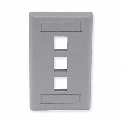 HUBBELL PREMISE WIRING IFP13GY Wall Plate 3 Port