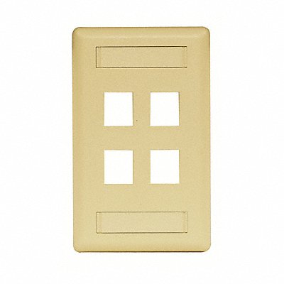 HUBBELL PREMISE WIRING IFP14EI Wall Plate 4 Port