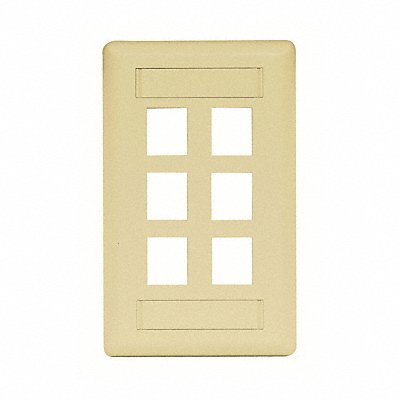 HUBBELL PREMISE WIRING IFP16EI Wall Plate 6 Port