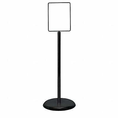 GRAINGER UVPSH711 Sign Holder Pedestal 7x11 Metal Black