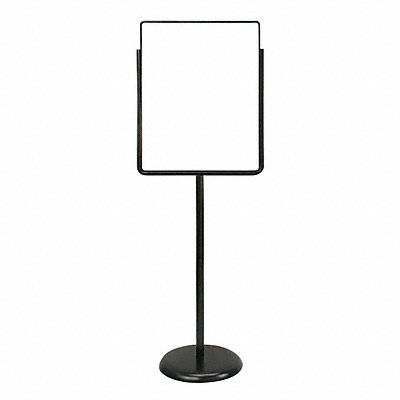 GRAINGER UVPSH28 Sign Holder Pedestal 22x28 Metal Black