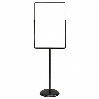 GRAINGER UVPSH23 Sign Holder Pedestal 24x36 Metal Black
