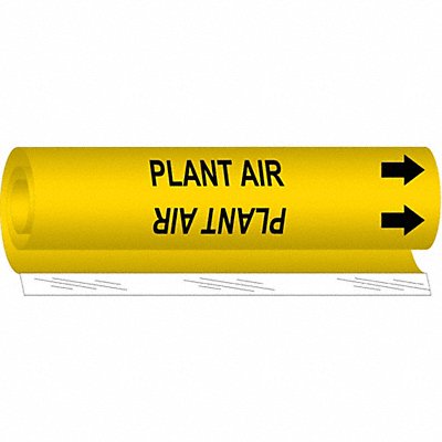 BRADY 5738I Pipe Marker Plant Air 9 in H 8 in W