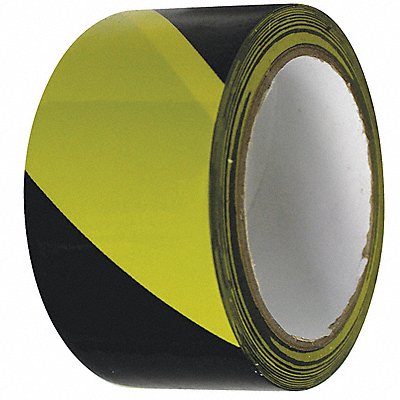 CONDOR 55302 Floor Tape Black/Yellow 2 inx54 ft Roll