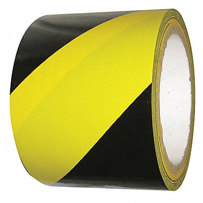 CONDOR 55303 Floor Tape Black/Yellow 3 inx54 ft Roll