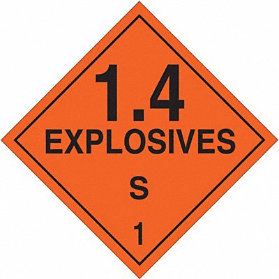 BRADY 63332 DOT Container Placard 10-3/4 Label W