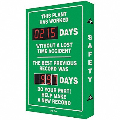 ACCUFORM SCK119 Electronic Scoreboard 28in x 20in Green