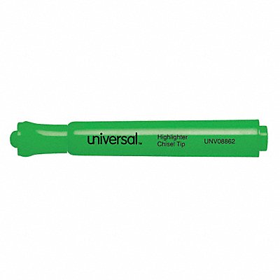 UNIVERSAL UNV08862 Highlighter Tank Chisel Fl Green PK12