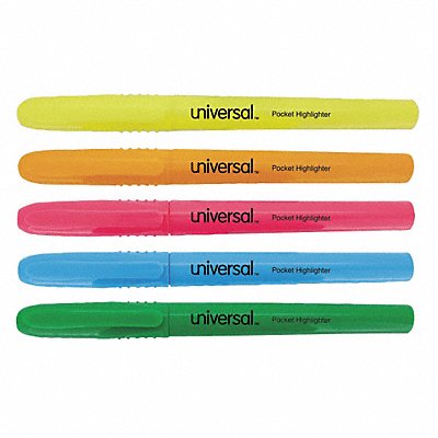 UNIVERSAL UNV08850 Highlighter Pen Chisel Assorted PK5