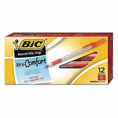 BIC BICGSMG11RD Ballpoint Pens Red PK12