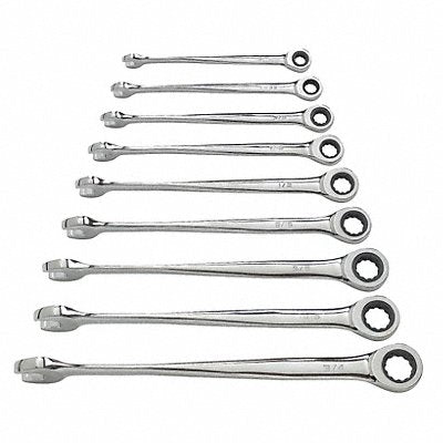 GEARWRENCH 85898 Ratcheting Wrench Set SAE 12 pt. 9pcs