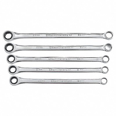 GEARWRENCH 85987 Ratcheting Wrench Set Metric 12 pt. 5pcs