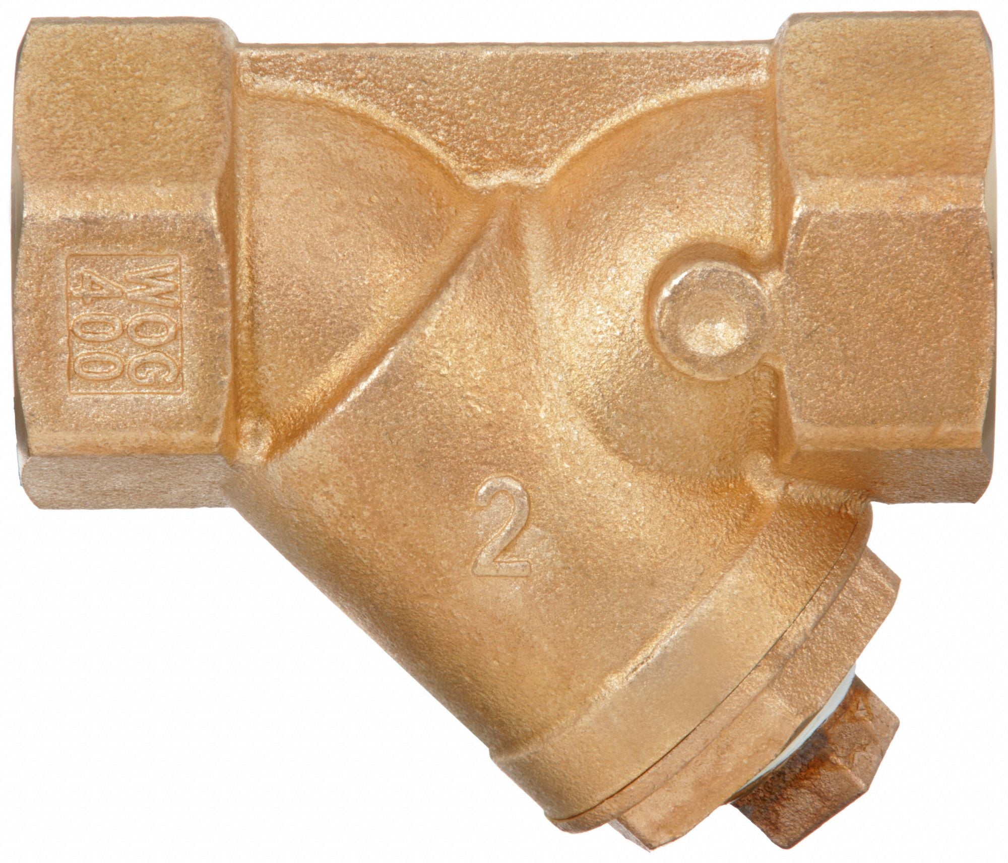 GRAINGER 6NPX2 Y Strainer 3 5/8 H 20 mesh Bronze