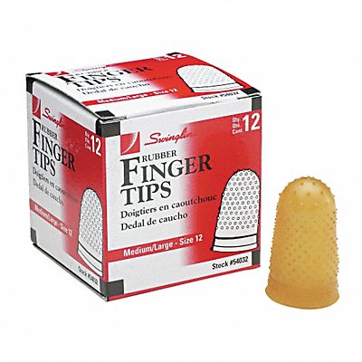 SWINGLINE SWI54032 Rubber Finger Tips Size 12 M/L PK12