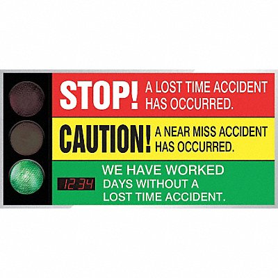 ACCUFORM SCT806 Electronic Scoreboard 36x72in Grn/Rd/Yellow