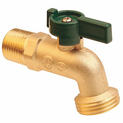 GRAINGER 6PDZ7 Hose Bibb Quarter Turn 3/4In Brass