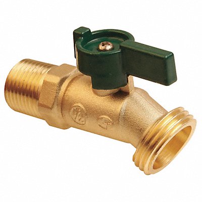 GRAINGER 6PDZ9 Hose Bibb Quarter Turn 3/4In Brass