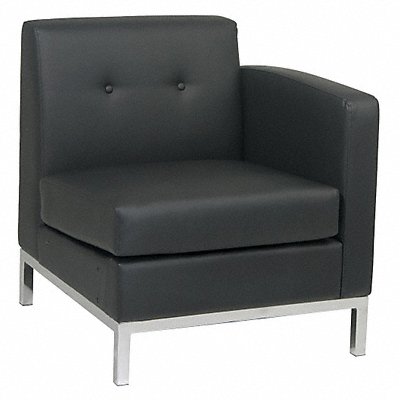 OFFICE STAR WST51RFB18 Wallstreet Chair Faux Leather Black