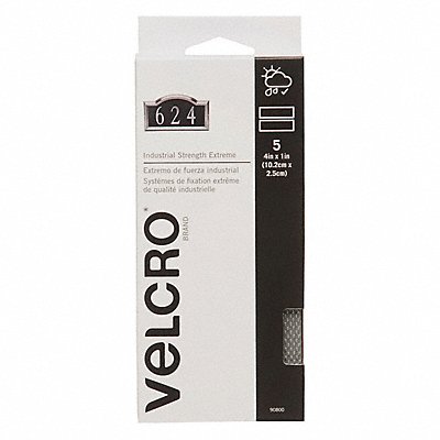 VELCRO BRAND 90800 Reclosable Fastener Grey 1x4 PK5
