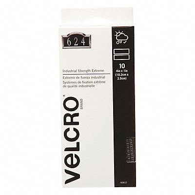 VELCRO BRAND 90812 Reclosable Fastener Shapes Grey 1x4 PK10