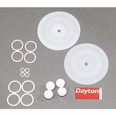 DAYTON 6PY72 Diaphragm Pump Repair Kit PTFE For22A603 6PY49