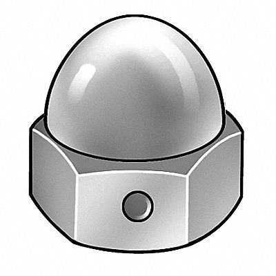 GRAINGER CPB040 Dome Nut Self Lock 18-8 SS 1/2 -13 0.8125 1PK