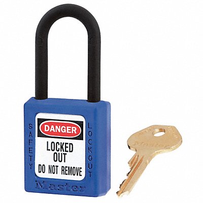 MASTER LOCK 406KAS12BLU D5326 Lockout Padlock KA Blue 1-3/4 H PK12