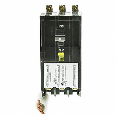 SQUARE D QOB350GFI Circuit Breaker 50A Bolt On 120/208V 3P