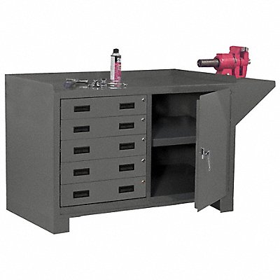 DURHAM MFG 340595 Cabinet Workbench Steel 48 W 24 D