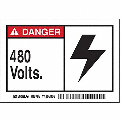 BRADY 86783 Label 3 1/2 inx5 in Polyester PK5