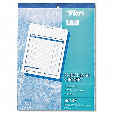 TOPS TOP46147 Purchase Order Book 3-Part Carbonless