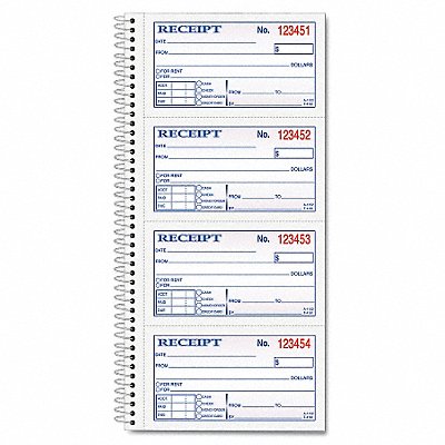 TOPS TOP4161 Money/Rent Receipt Book 2-Part Carbonles