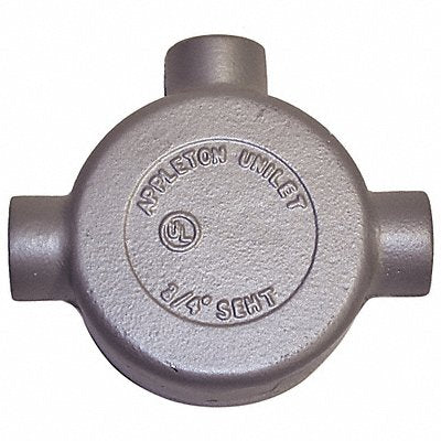 APPLETON ELECTRIC SEHT75 Conduit Outlet Body Iron T 3/4 In.