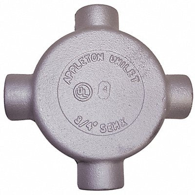 APPLETON ELECTRIC SEHX75 Conduit Outlet Body Iron X 3/4 In.