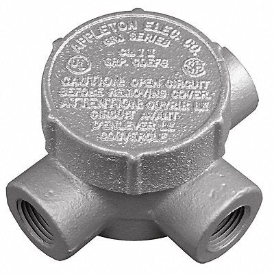 APPLETON ELECTRIC GRJT50 Conduit Outlet Body Iron Trd Sz 1/2in