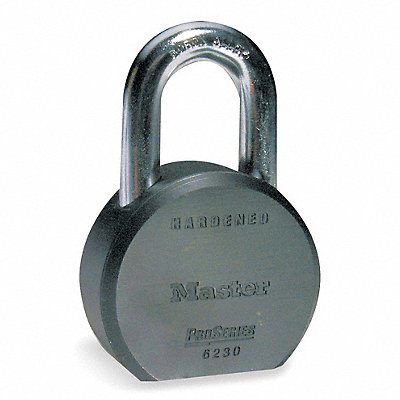 MASTER LOCK 6230N Keyed Padlock 7/8 in Round Silver