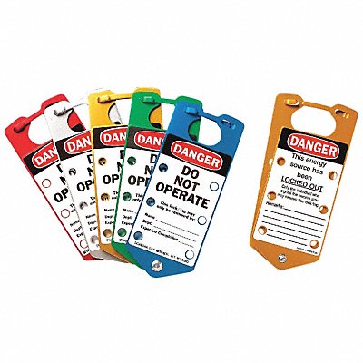 BRADY 65967 Labeled Lockout Hasp Snap-On 6 Lock PK5