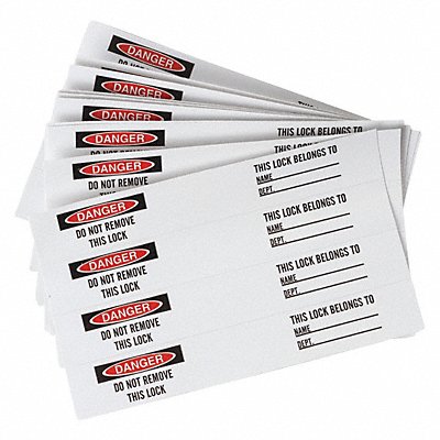 BRADY 121448 Permnent Adhesive Label .75x5in Vinyl PK40