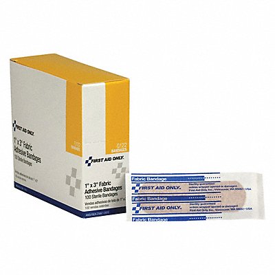FIRST AID ONLY G122 Strip Bandages 3 x1 Fabric PK100