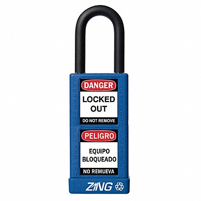 ZING 7073 Lockout Padlock KA Blue 3 H