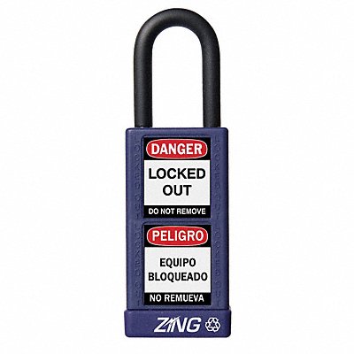 ZING 7081 Lockout Padlock KA Purple 3 H