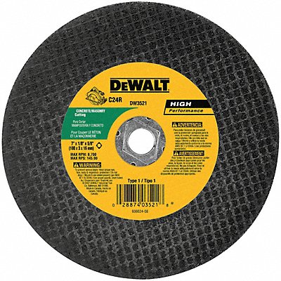 DEWALT DW3521 Cut Off Wheel C24R 7 x.125 x5/8 8700rpm