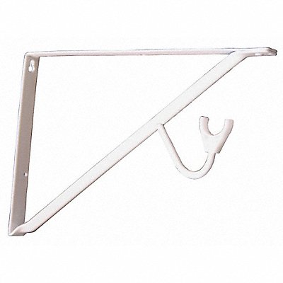 JOHN STERLING RP0496WT WHT Large Hvy Duty Shelf and Rod Brkt