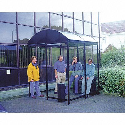 NO BUTTS BIN CO. NBS0408FS Freestanding Smoking Shelter 42x95x84in Domed