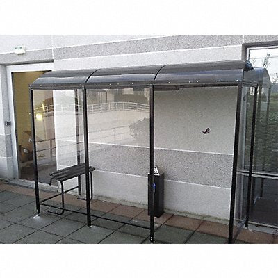 NO BUTTS BIN CO. NBS0416FS Freestanding Smoking Shelter 42x95x165in Domed