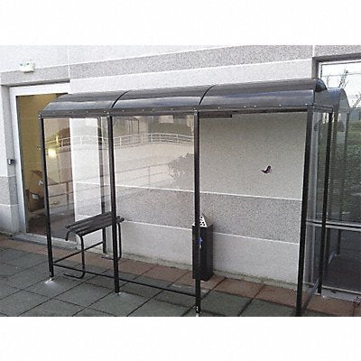 NO BUTTS BIN CO. NBS0408BW Smoking Shelter 42 inx95 inx84 in Domed