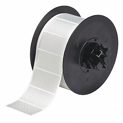 BRADY B3017438 Label Tape Roll Metallic Silver 1 in W
