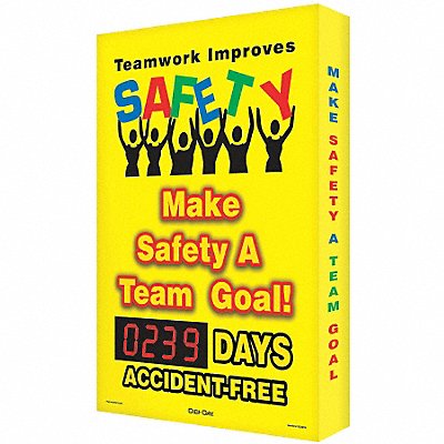 ACCUFORM SCK107 Electronic Scoreboard 28in x 20in Yellow