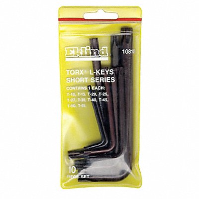 EKLIND 10810 Torx Key Set L Shape 2 in to 4 1/4 in