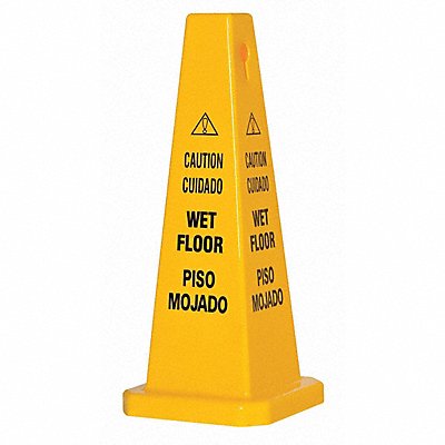 GRAINGER 6VKR7 Safety Cone Yellow Polypropylene 26 in H